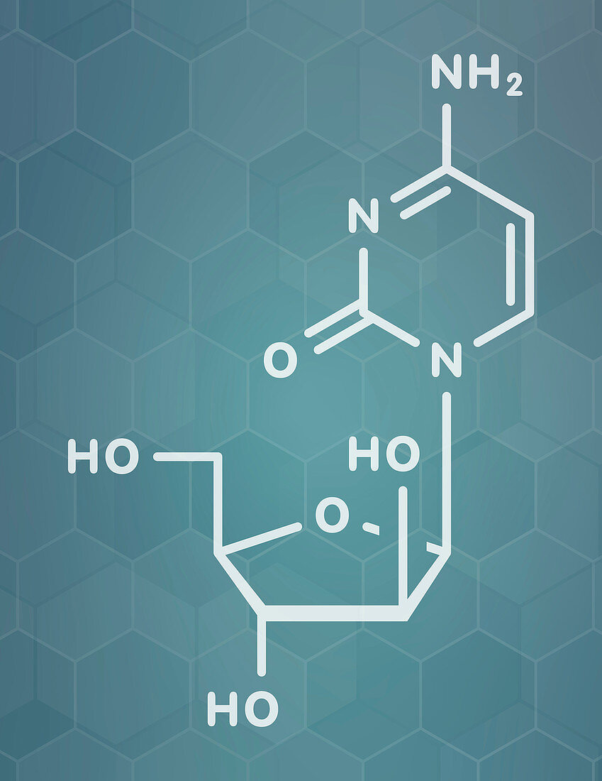 Cytarabine chemotherapy drug molecule