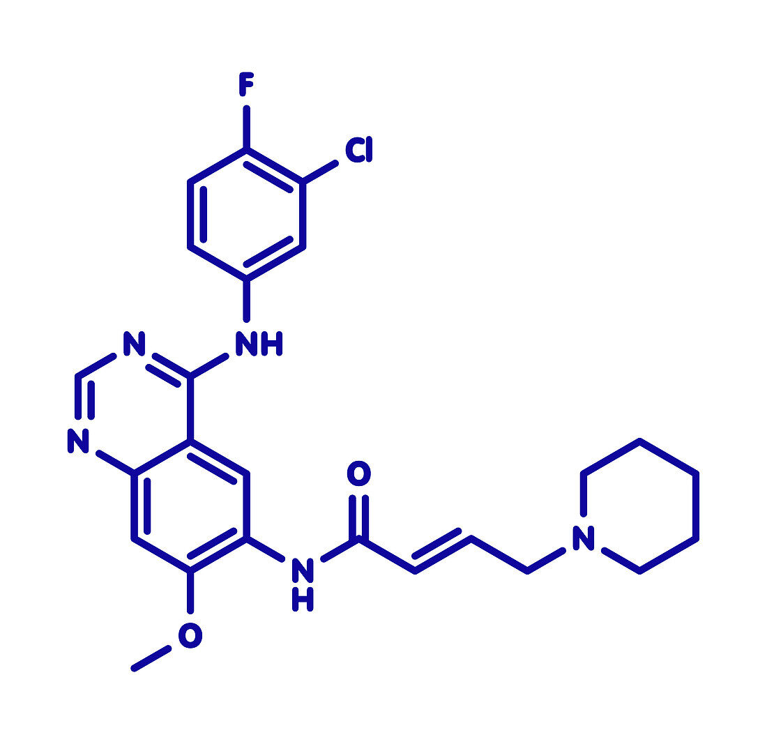 Dacomitinib cancer drug molecule