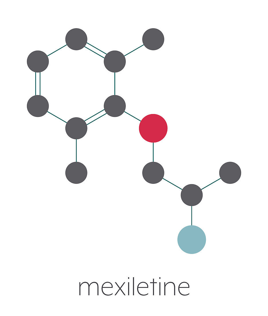 Mexiletine drug molecule