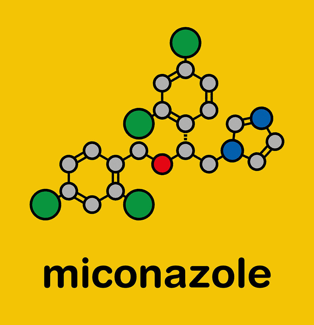 Miconazole antifungal drug molecule