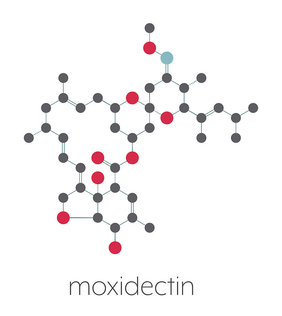 Moxidectin anthelmintic drug molecule