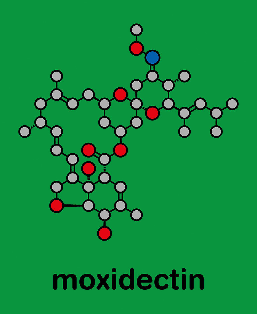Moxidectin anthelmintic drug molecule