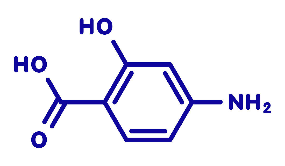 Para-aminosalicylic acid drug molecule
