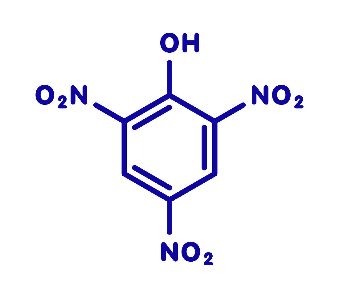 Picric acid explosive molecule