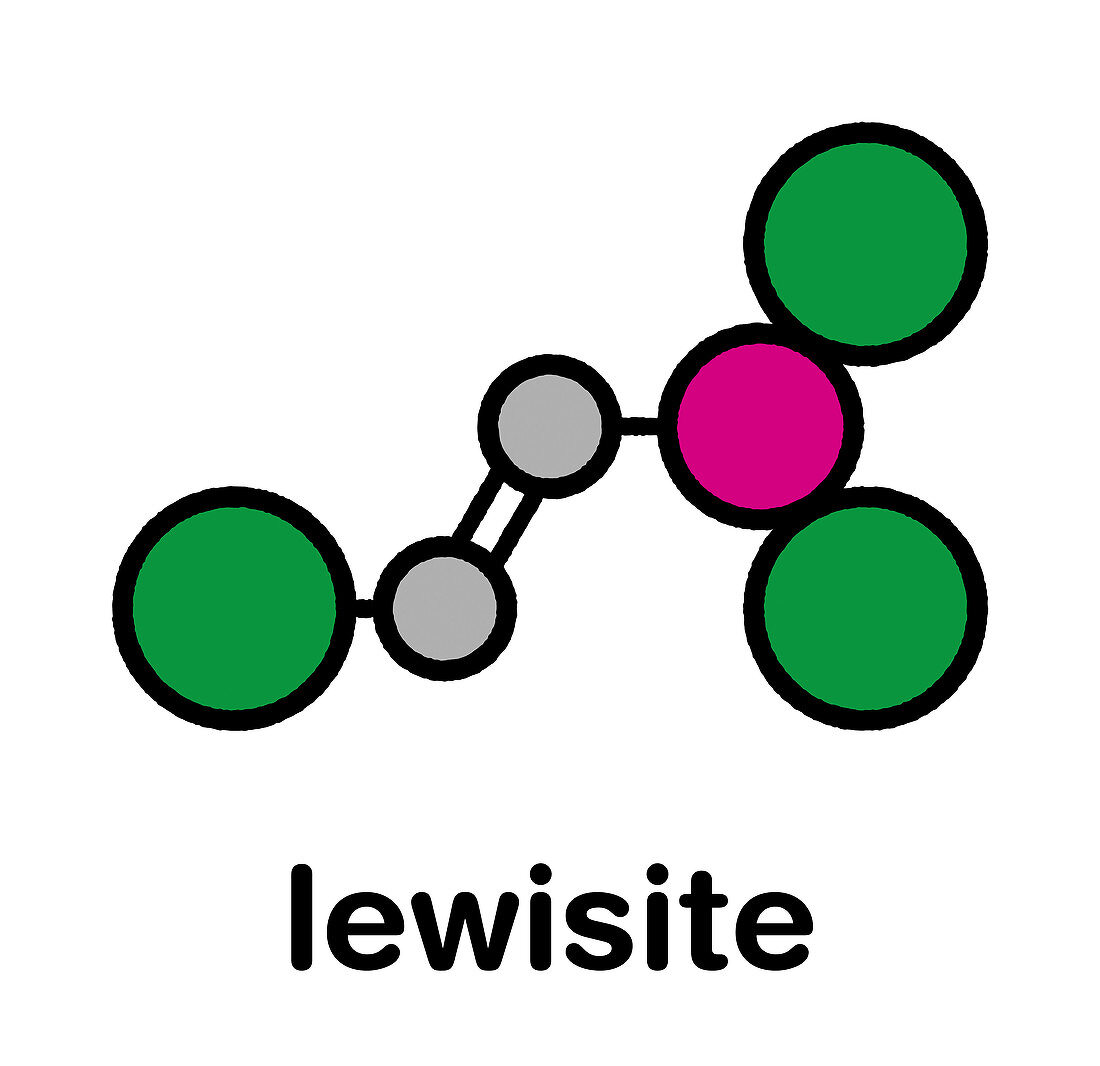 Lewisite chemical weapon molecule