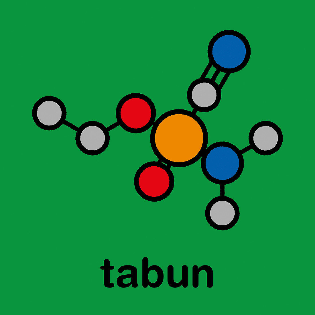 Tabun nerve agent molecule