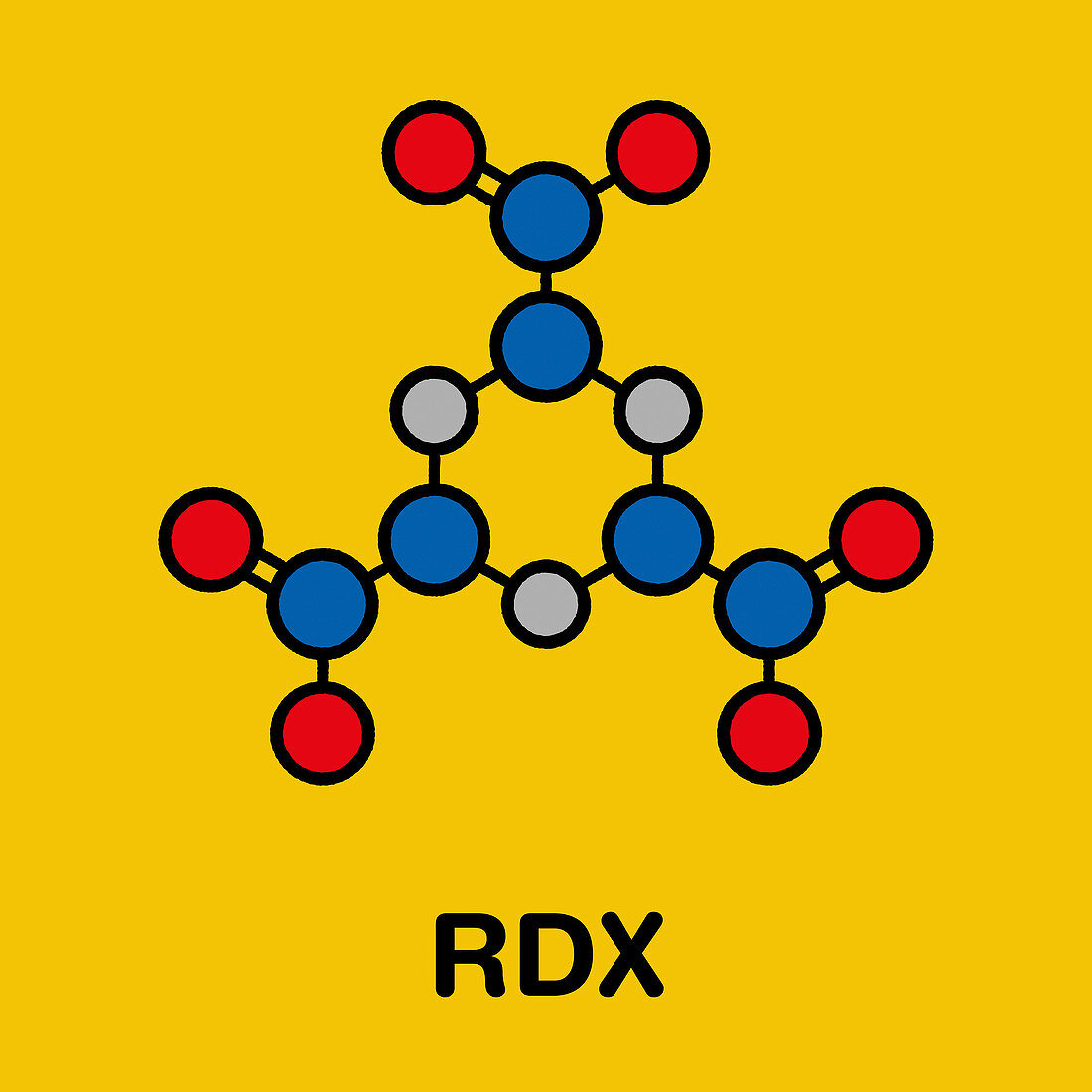 RDX explosive molecule