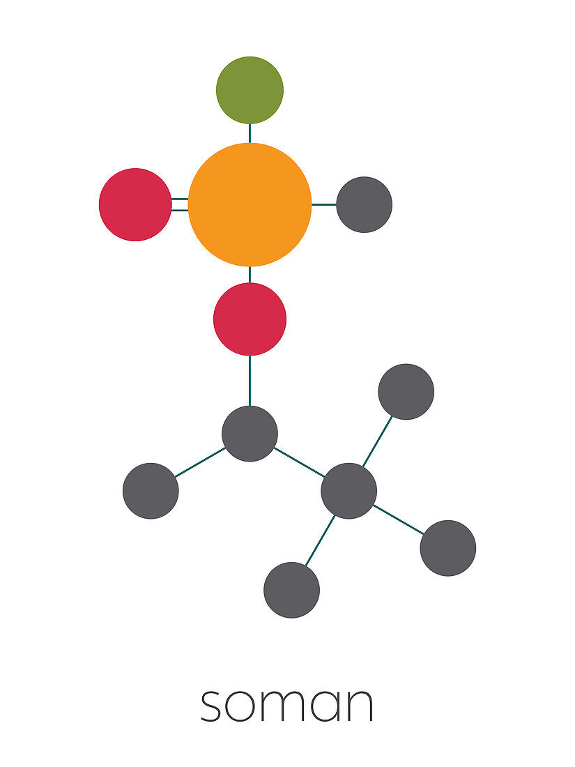 Soman nerve agent molecule