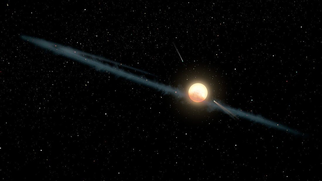 Dust ring around Boyajian's star, illustration