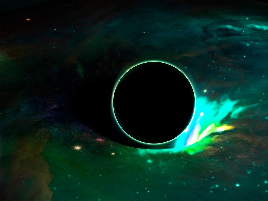 Supermassive black hole, illustration