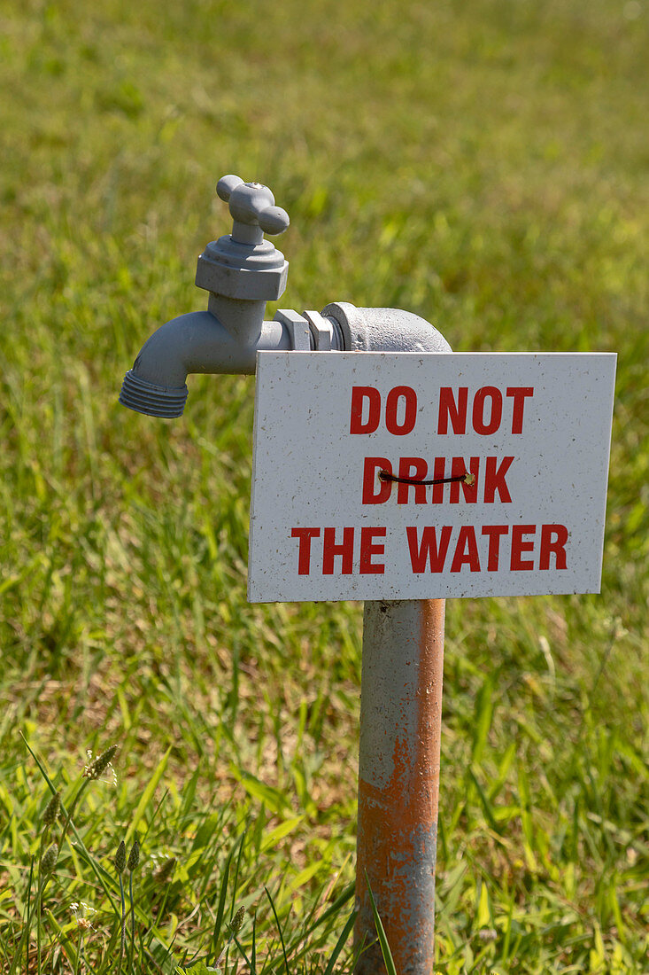 Water warning sign