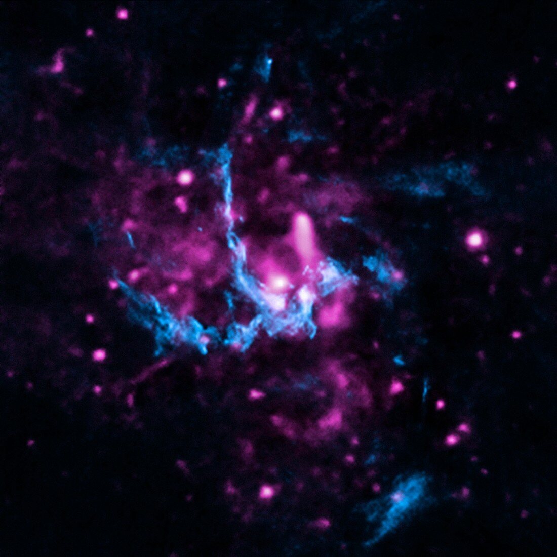 Centre of Milky Way galaxy, radio and X-ray image