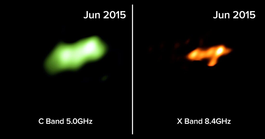Star destroyed by black hole, radio images