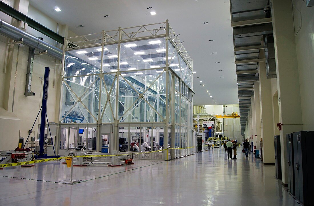Spacecraft integration hall at KSC.