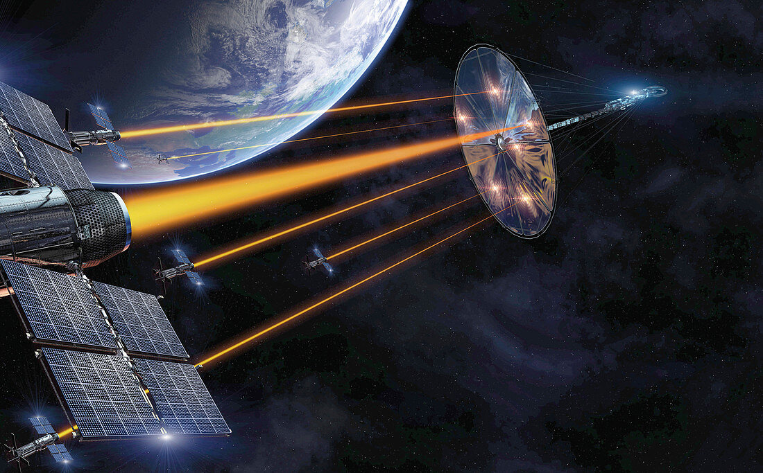 Solar sail spacecraft, illustration