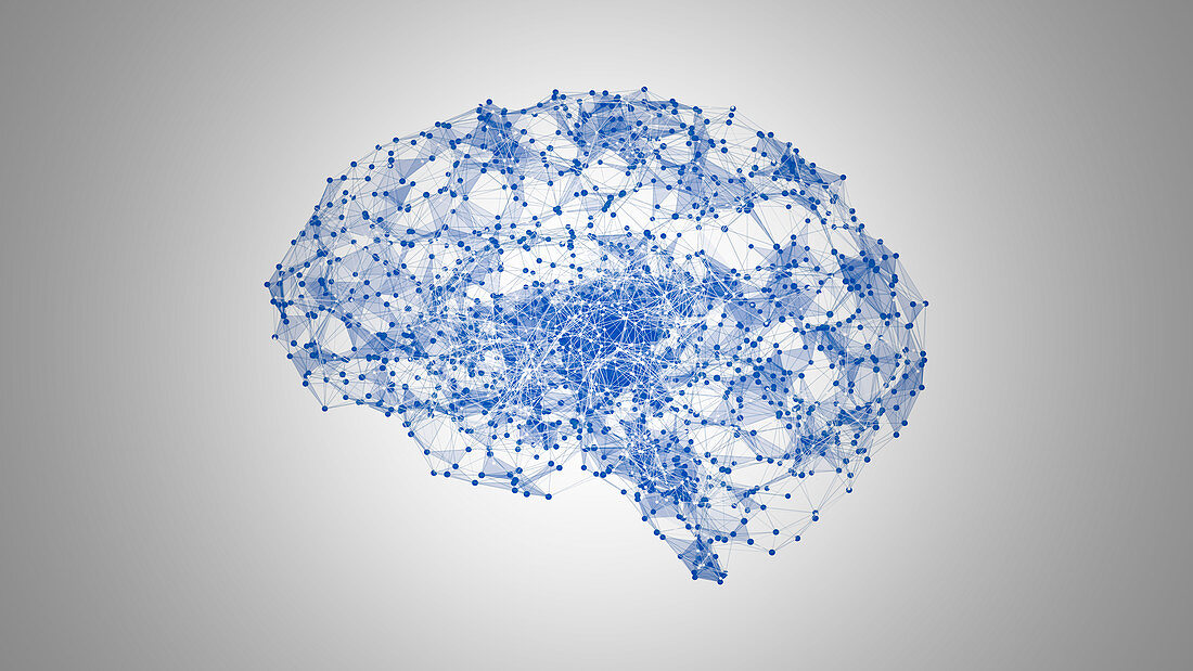 Brain neural network, illustration