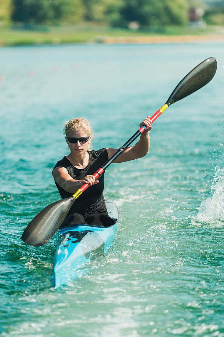 Female kayaker