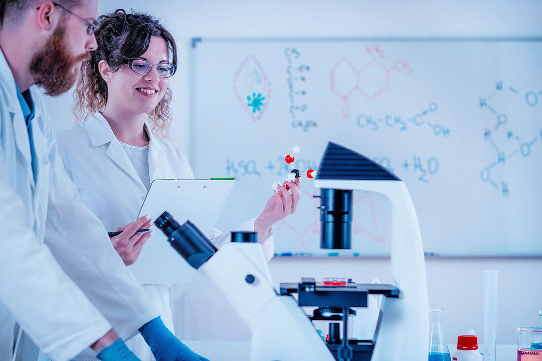 Young scientists in laboratory