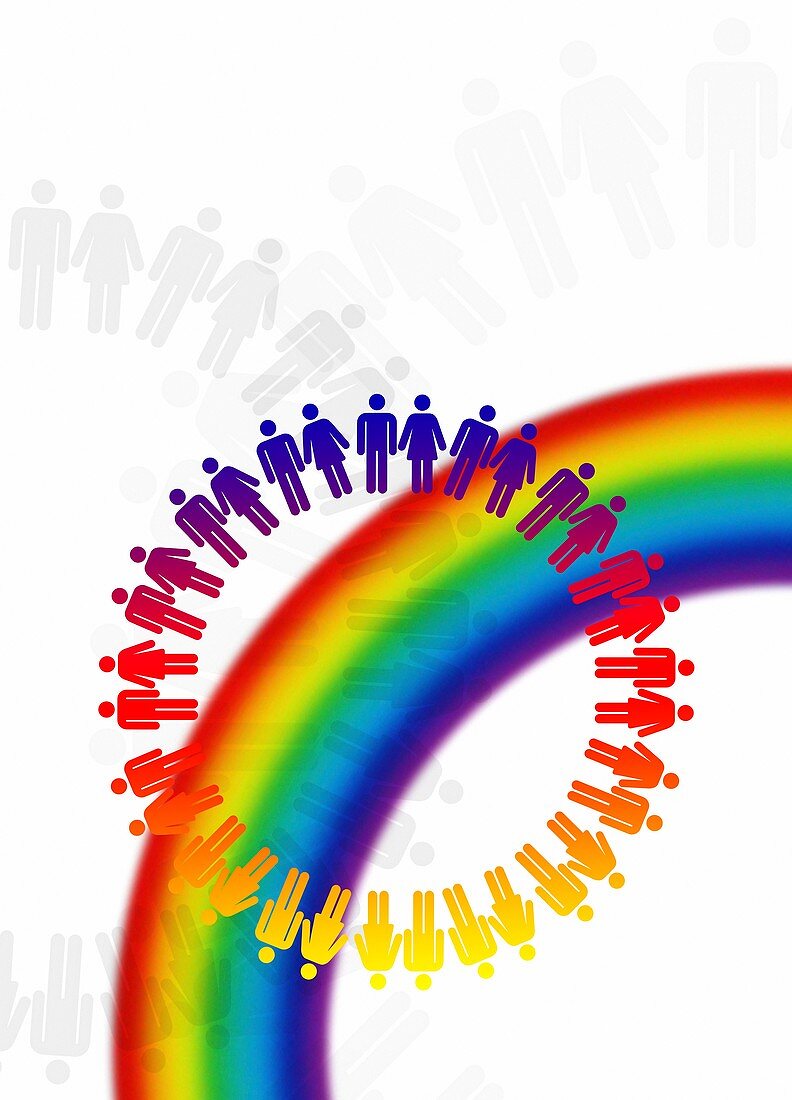 LGBT rainbow, conceptual illustration
