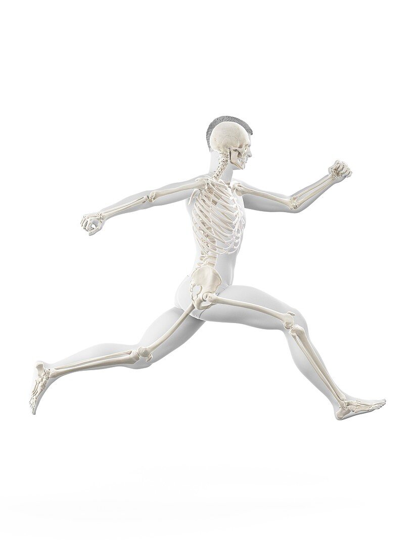 Man running, illustration