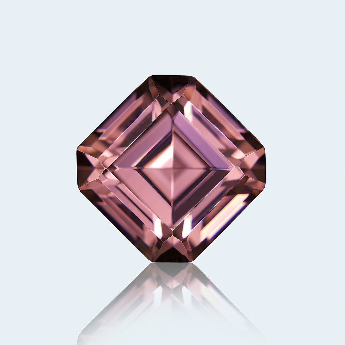 Emerald cut pink sapphire