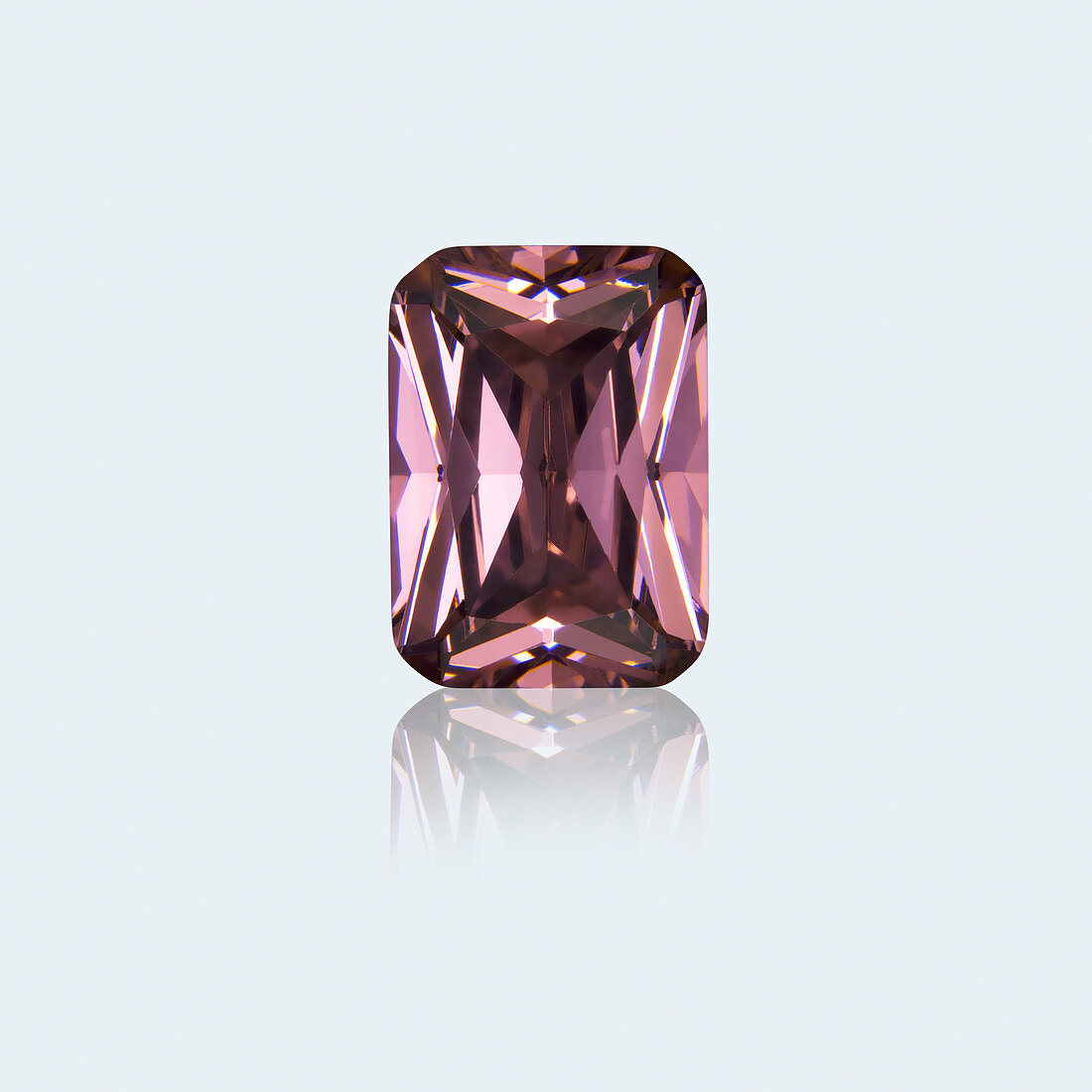 Radiant cut pink sapphire