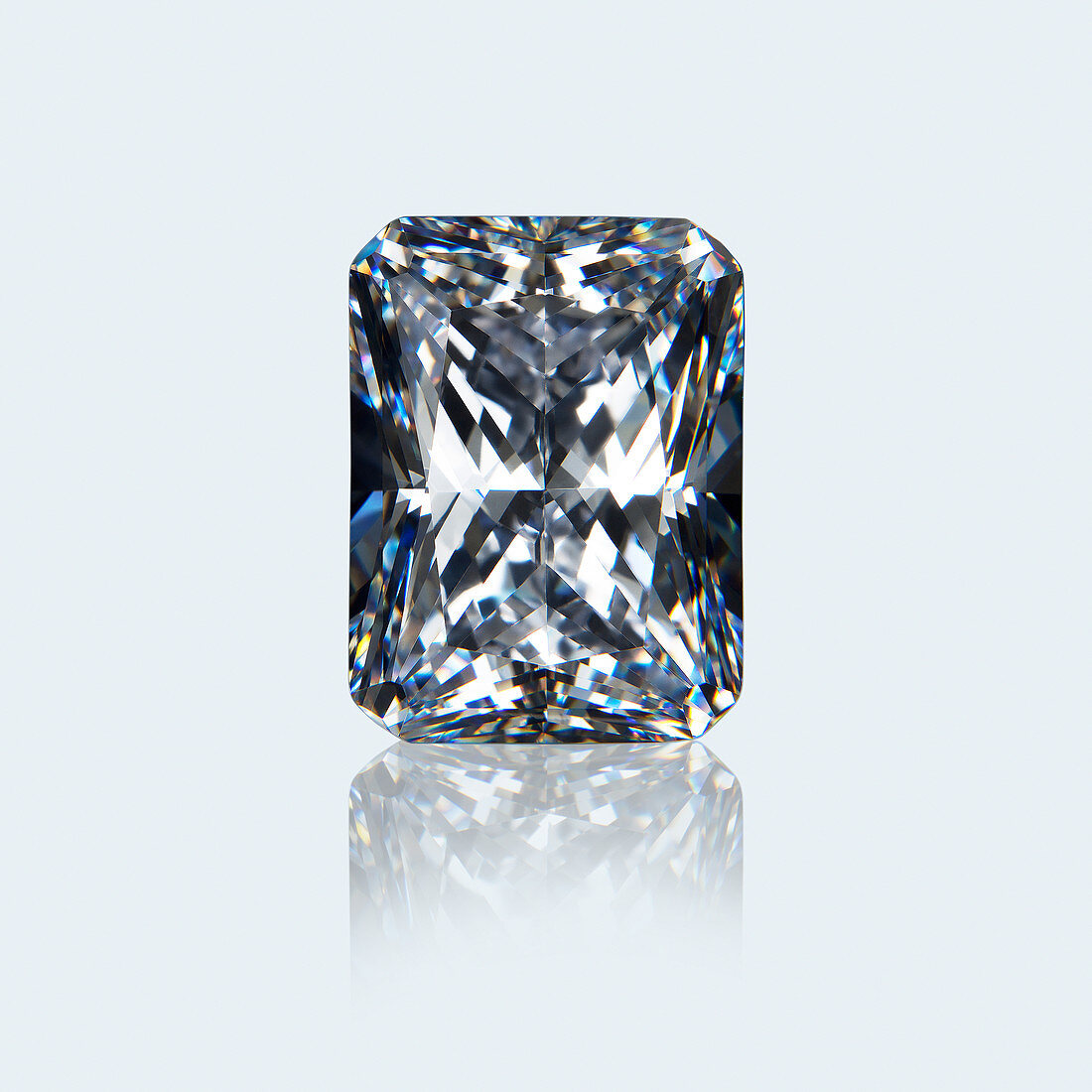 Radiant emerald cut diamond