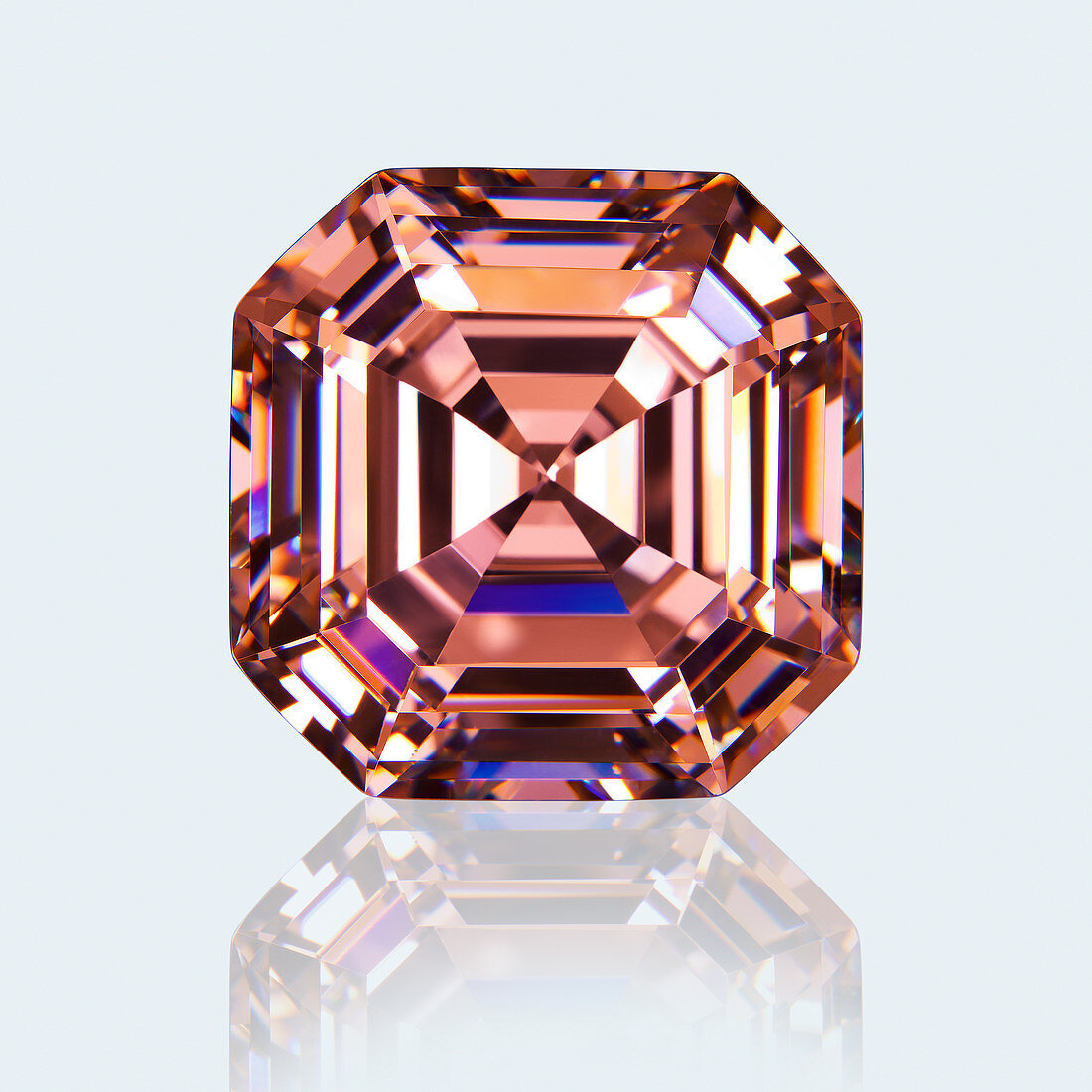 Asscher cut pink sapphire