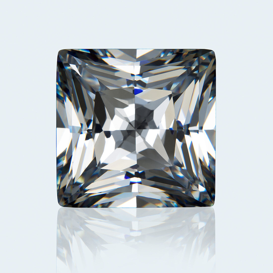Square princess cut diamond