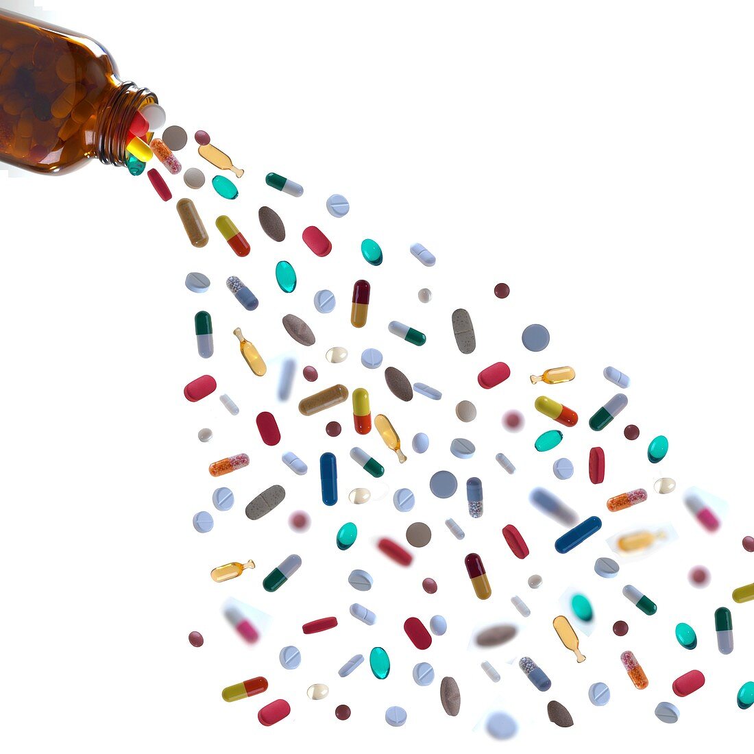 Assorted pills
