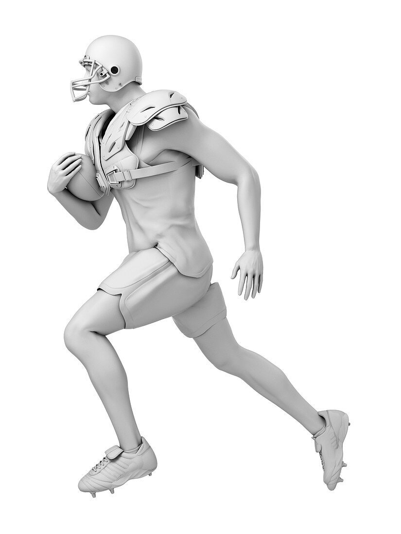 American football player, illustration
