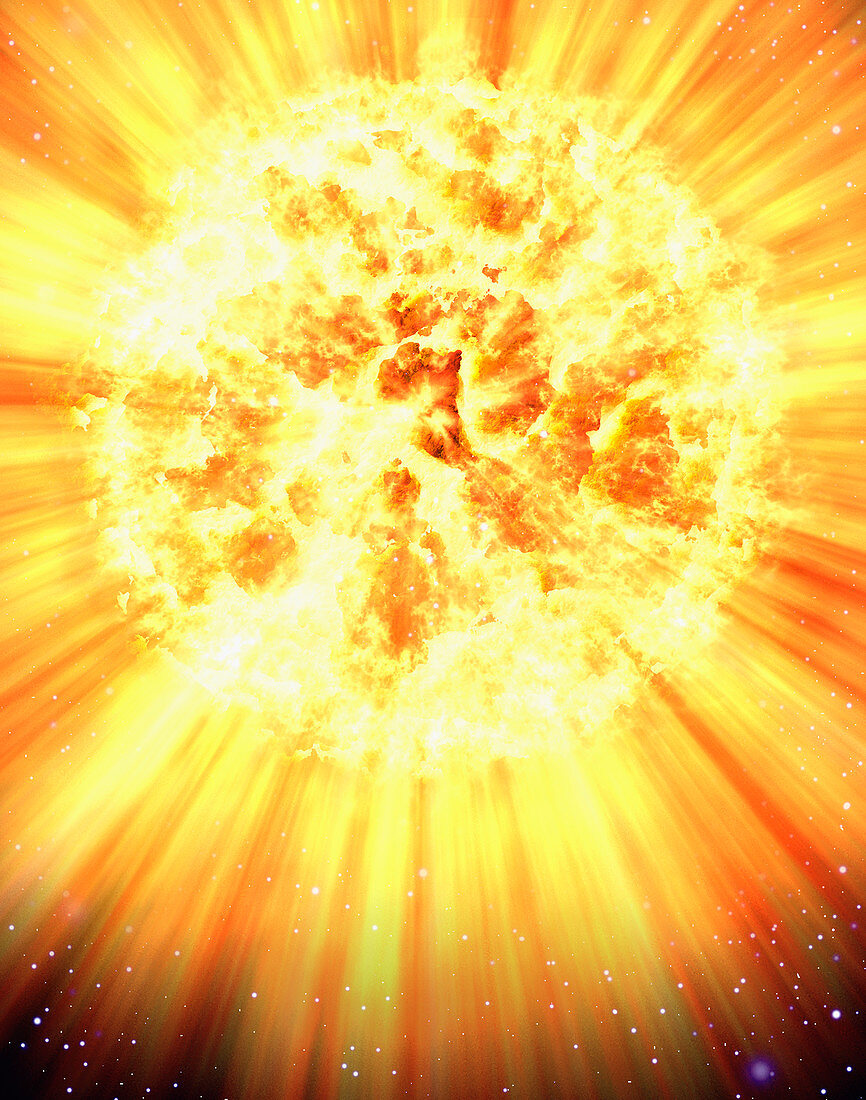 Exploding planet, illustration