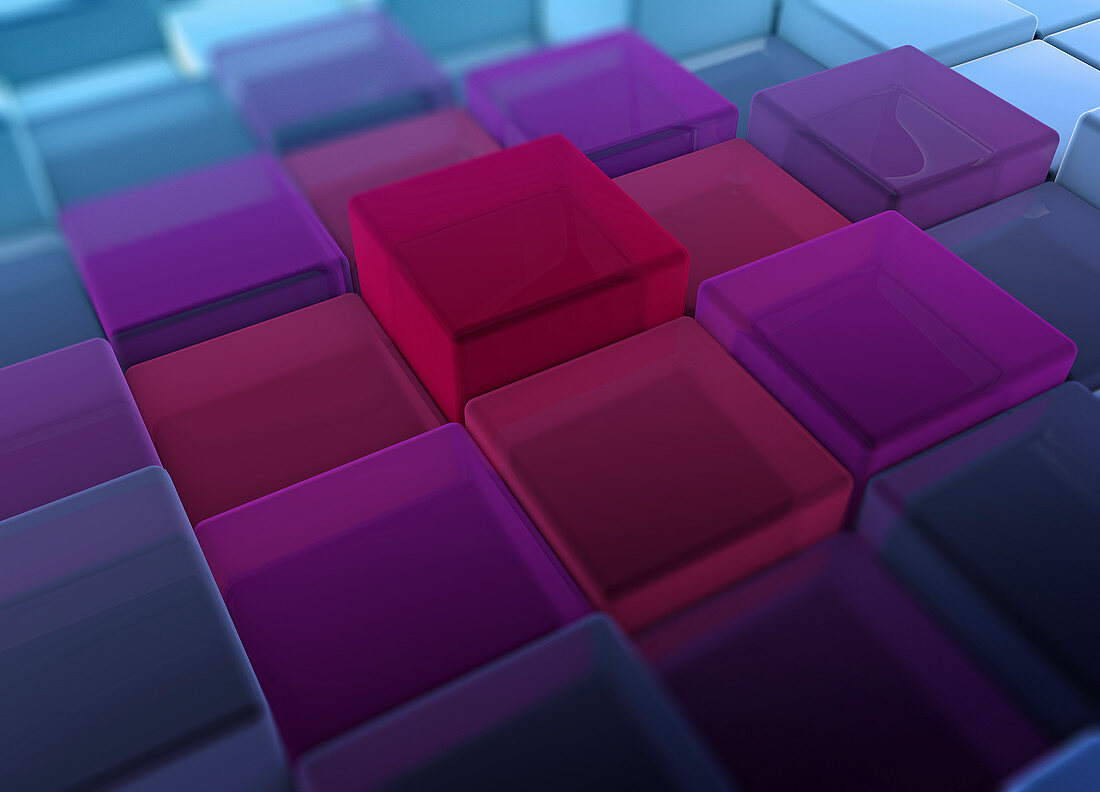 Cube surface, illustration