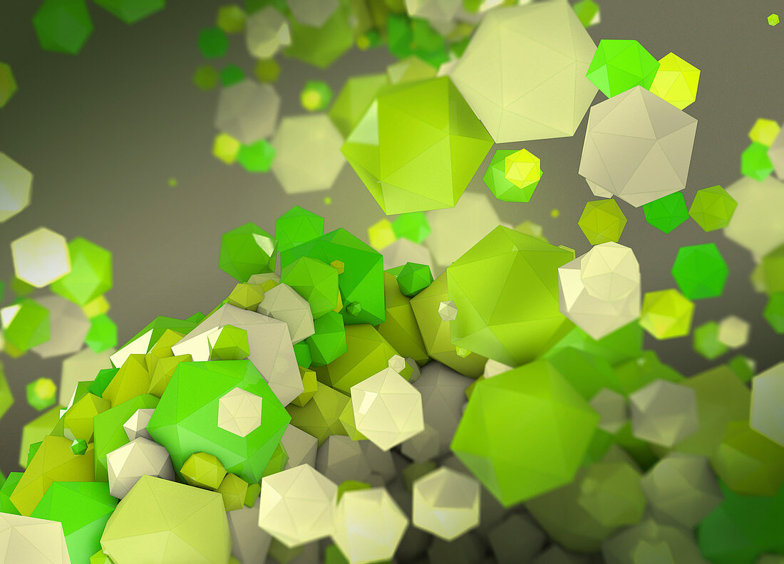 Green polygons, illustration