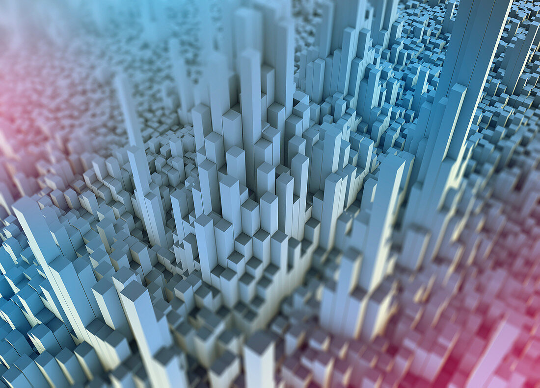 City topography, conceptual illustration