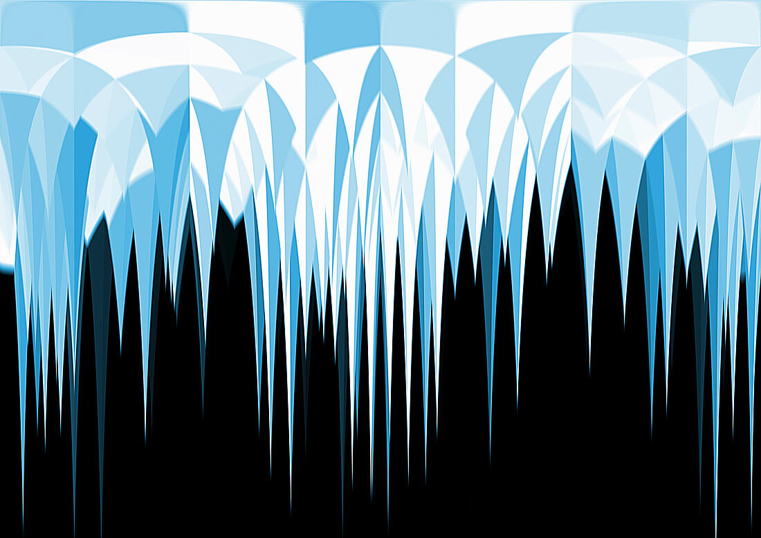 Abstract pointed icicles, illustration