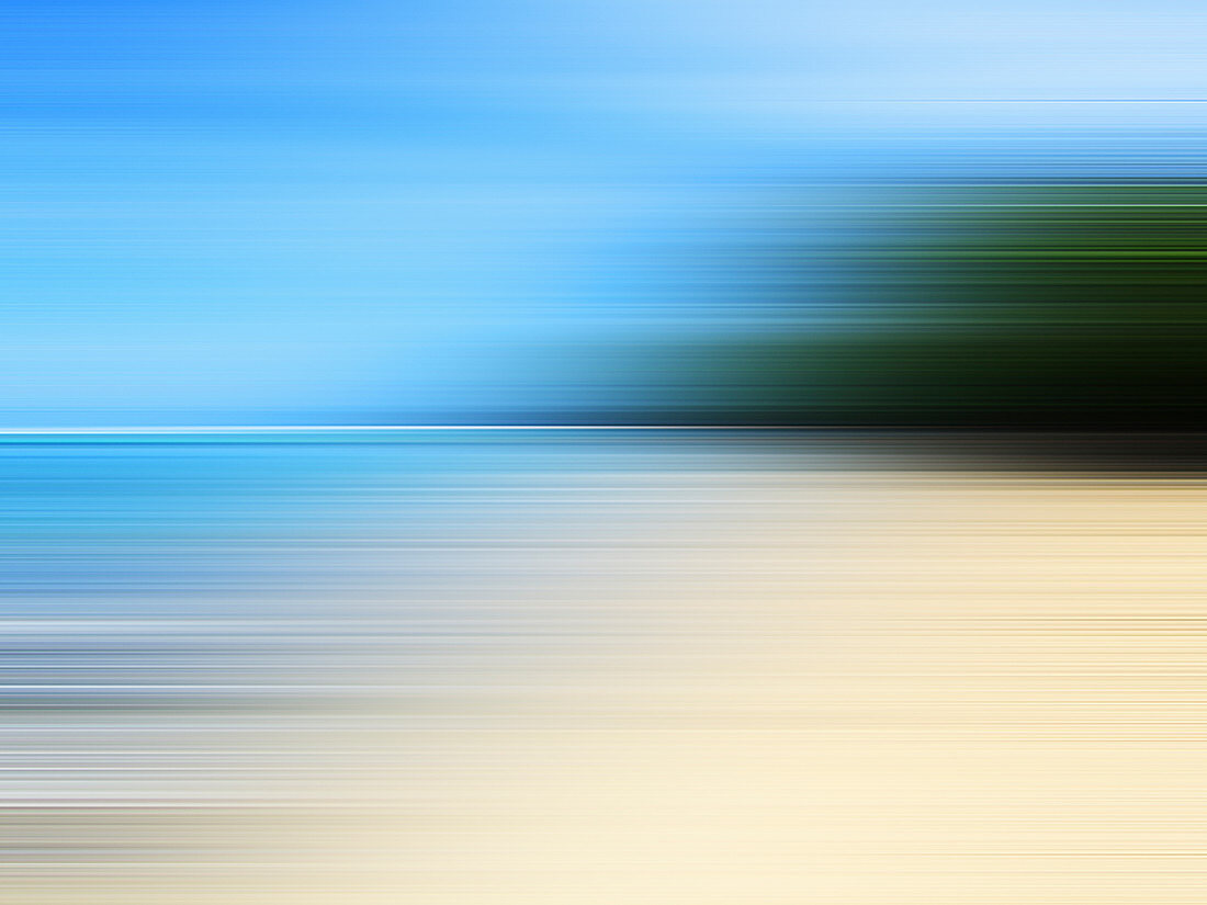 Blurred beach, illustration