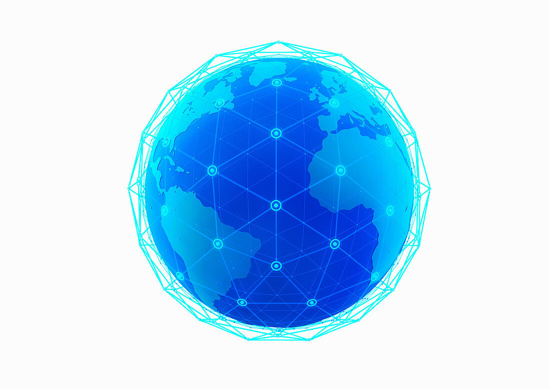 Global connectivity, conceptual illustration