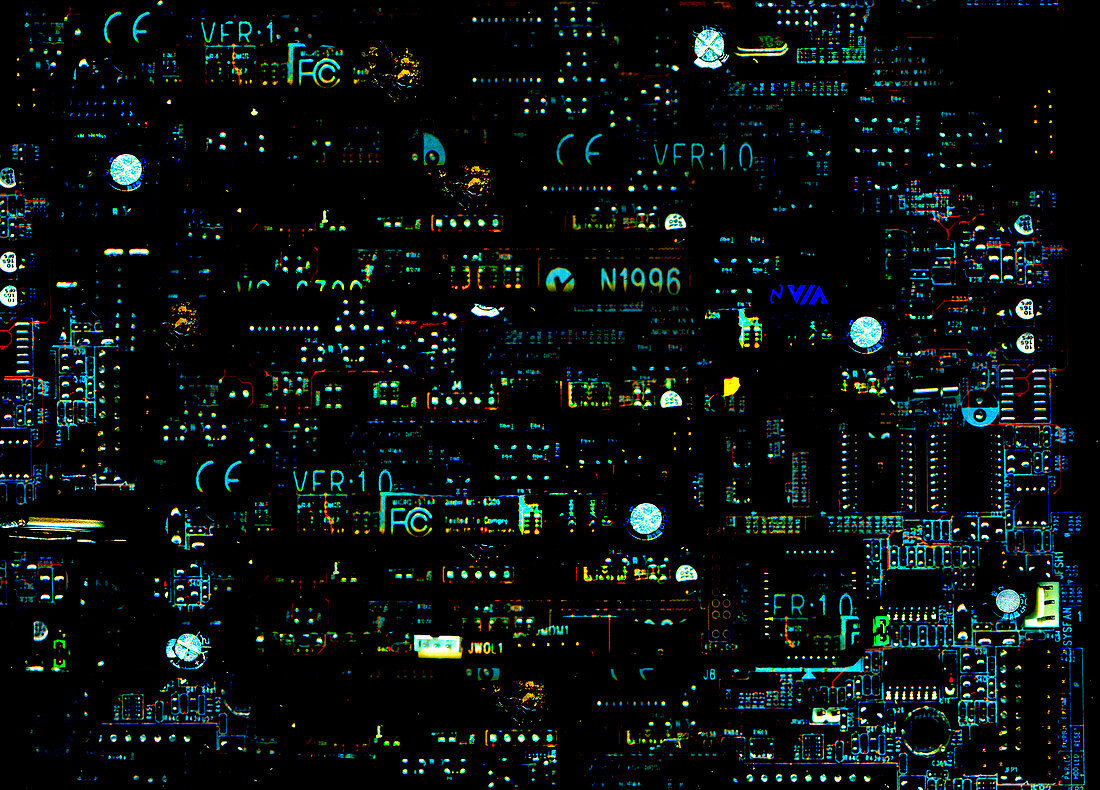 Full frame illuminated circuit board, illustration