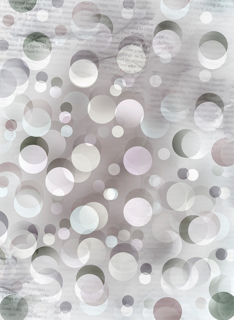 Abstract pattern of circles and dots, illustration