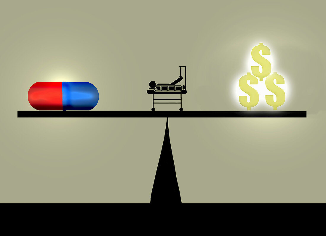 Cost of healthcare, illustration