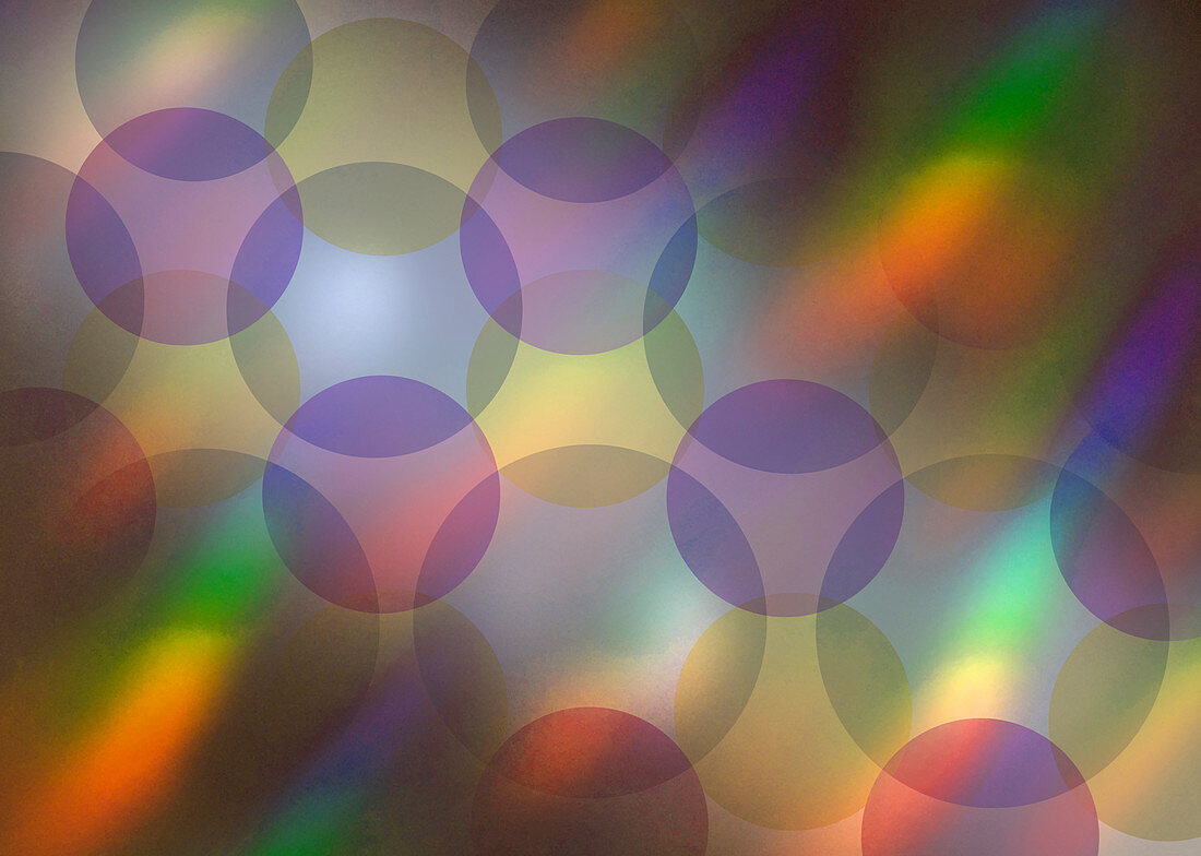 Abstract pattern of overlapping circles, illustration