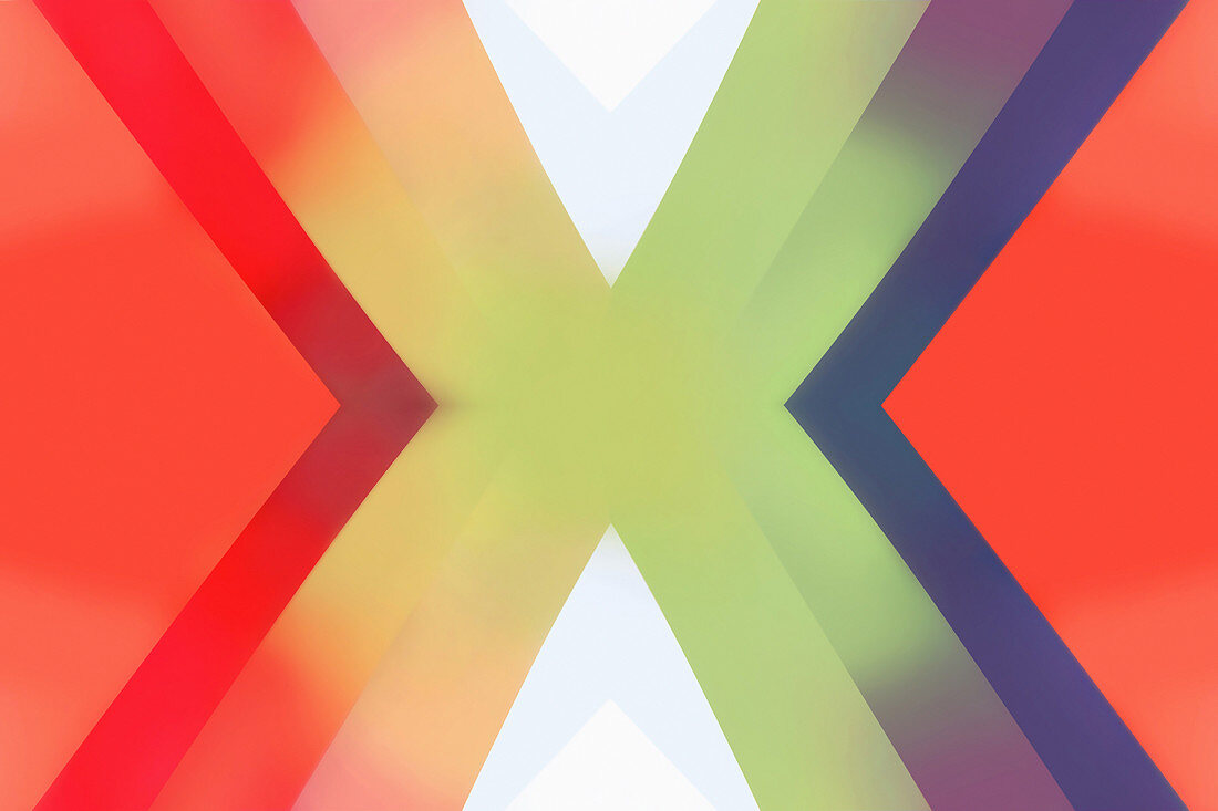 Abstract pattern of letter x, illustration