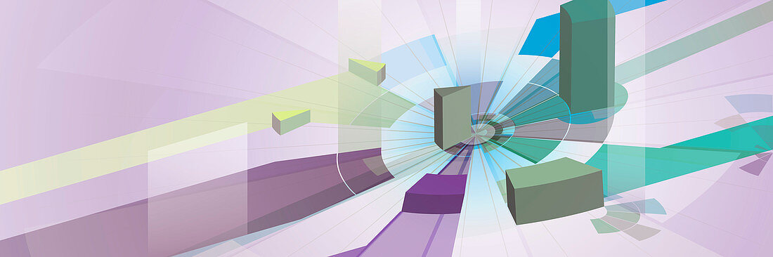 3d pie chart pattern, illustration