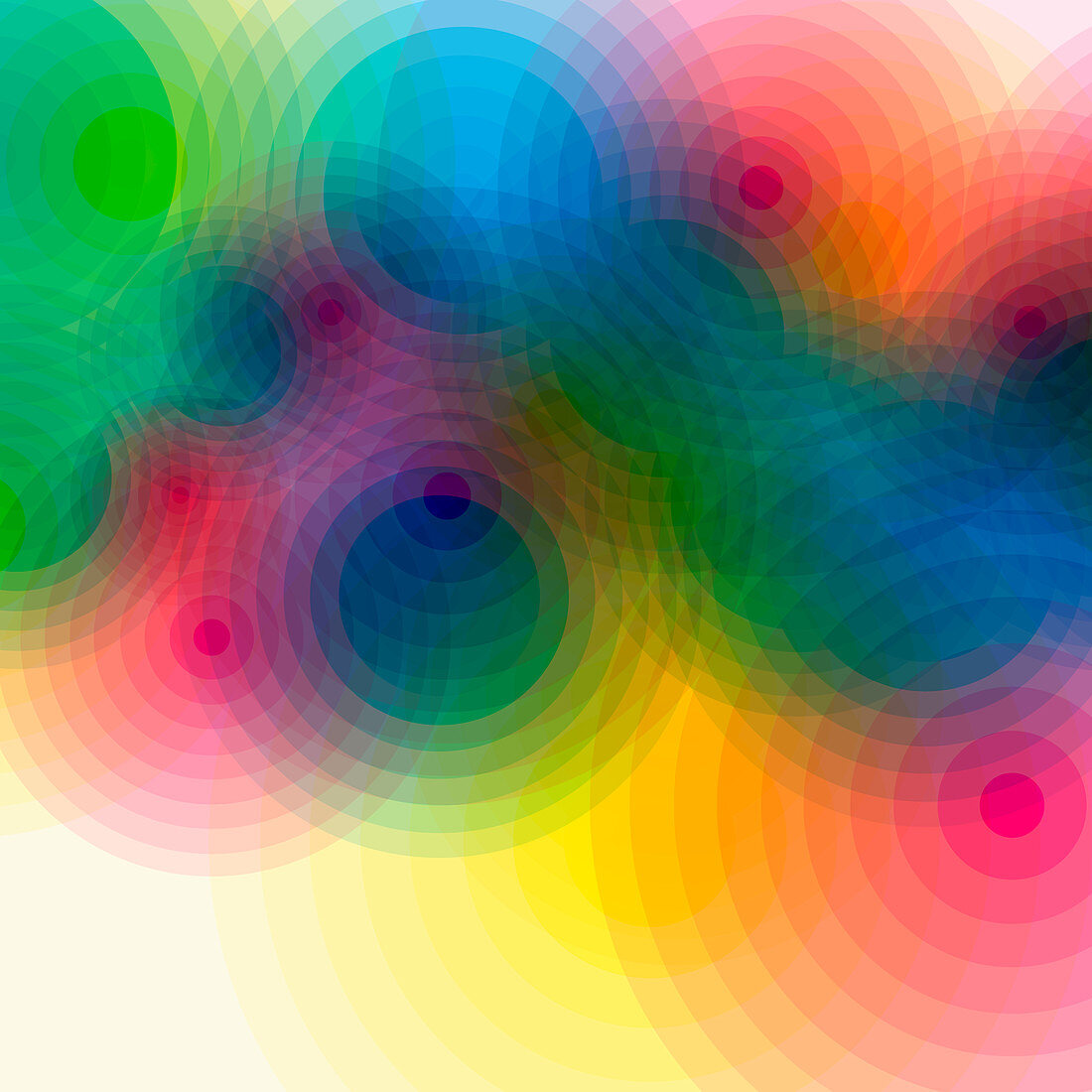 Abstract defocussed pattern of circles, illustration