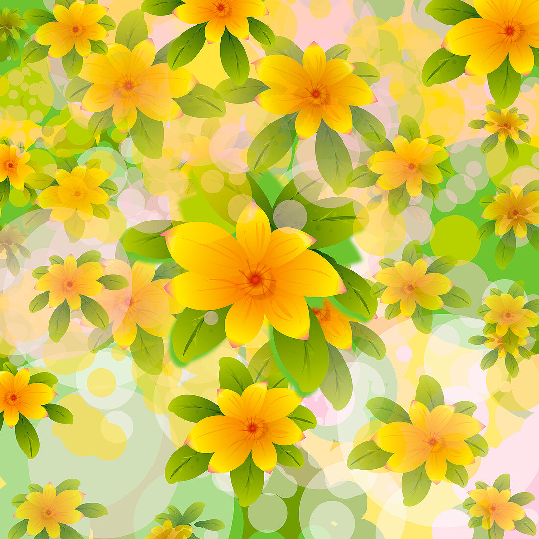 Flower pattern, illustration