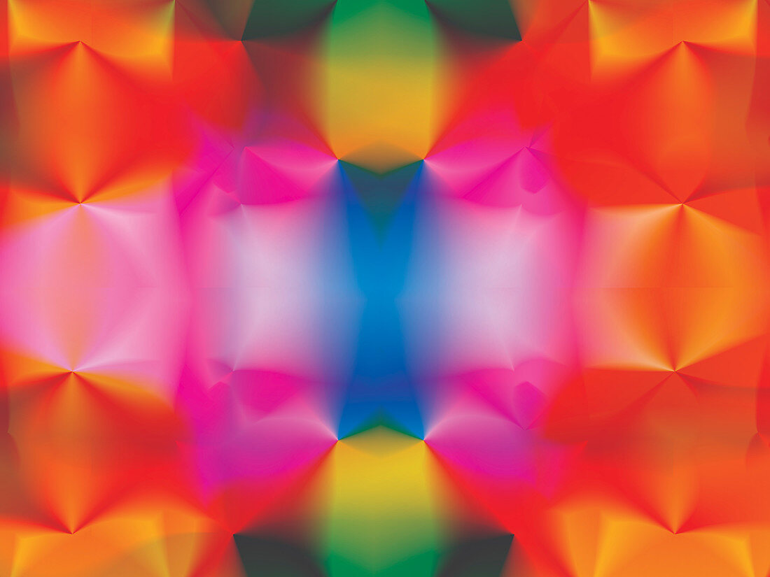 Abstract defocussed symmetrical pattern, illustration