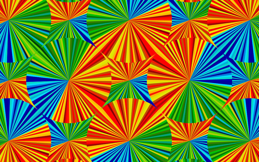 Abstract bright colour kaleidoscope pattern, illustration