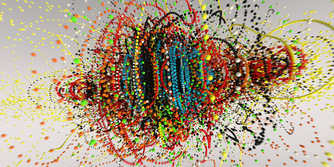 Beads, abstract illustration