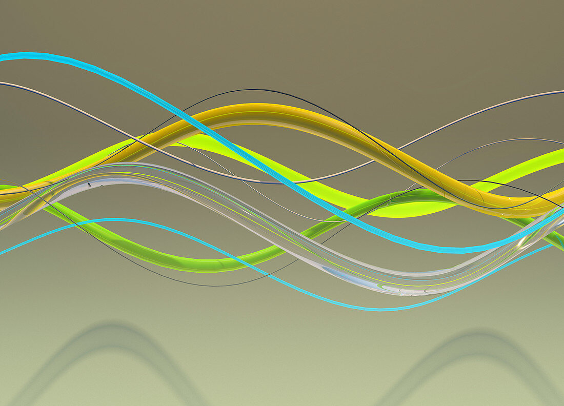 Wavy lines, abstract illustration